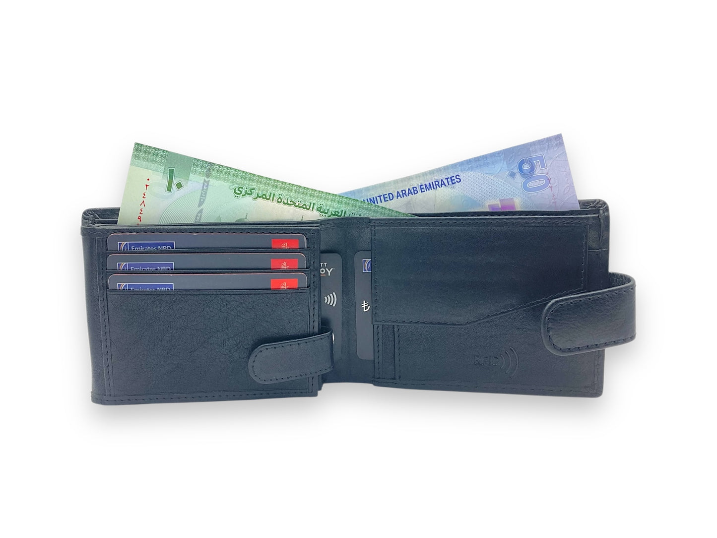 VIP - RFID Multiple Card & Coin, Men's Bifold Wallet, Inside Zip # 1013CPL