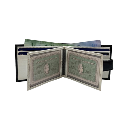 Classic Men's Waterproof Bifold Leather Wallet with Flip ID Window # 892L (C.L.)