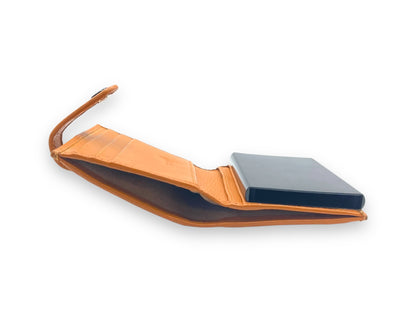Smart Pop-Up Metallic Card Holder Bi-Fold Wallet in Leather # 4029C.Box