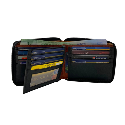 Fullzip leather mens Wallet #1261Z