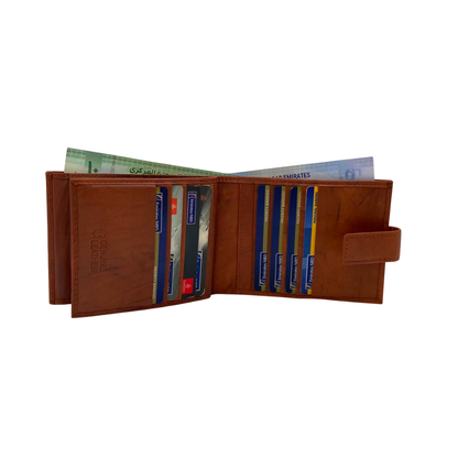 Antq, Smooth Leather Wallet With Inside Leather Lining # 1888L