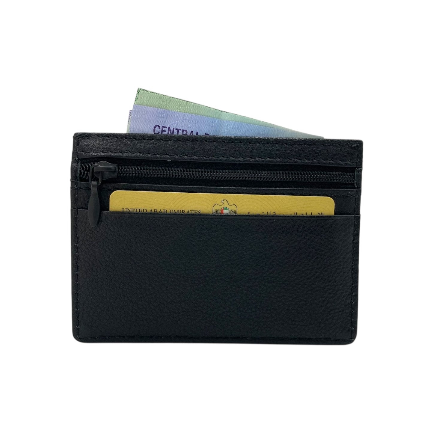 Super Slim Genuine Leather Card Holder With Zip # 685NZ