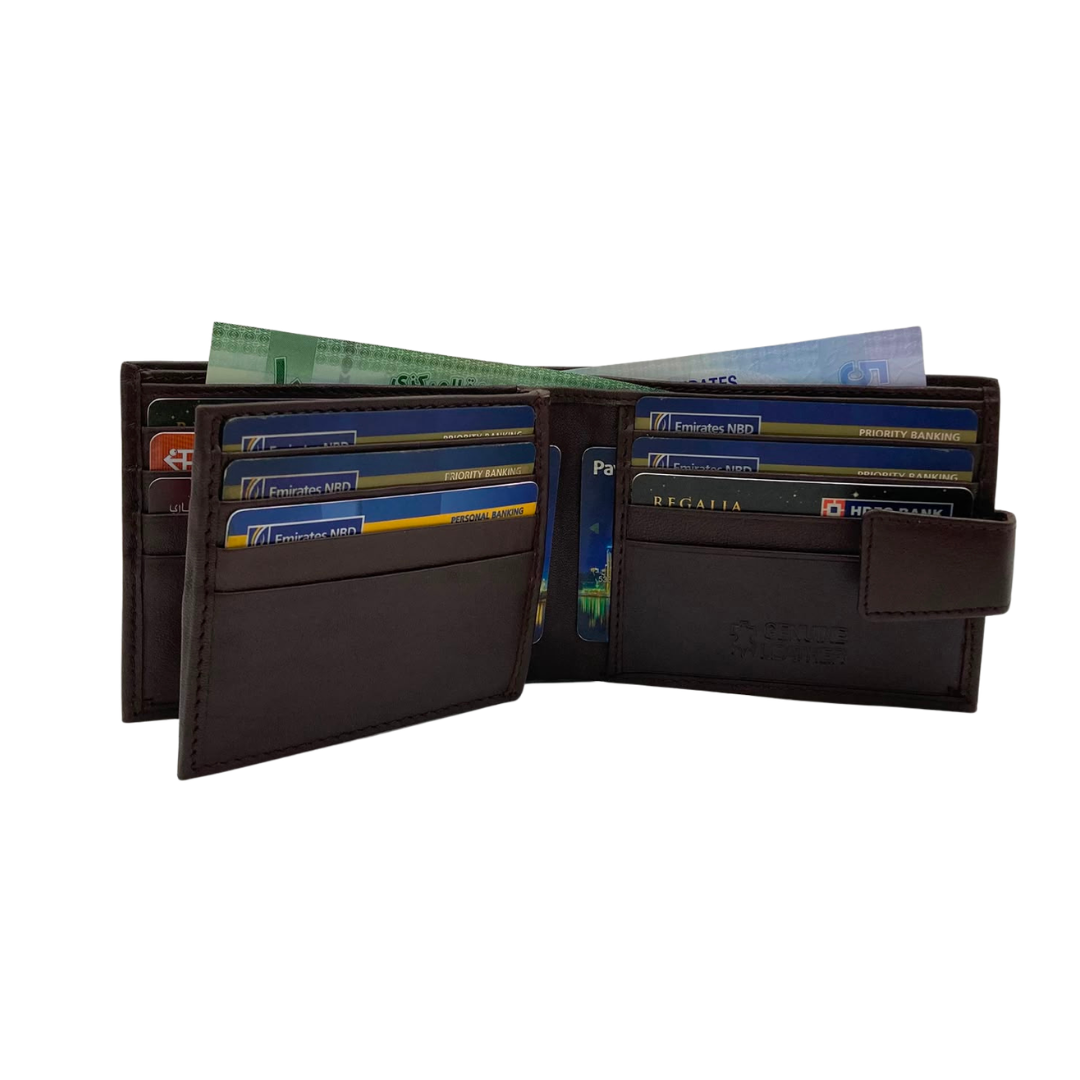 Antq, Smooth Leather Wallet With Inside Leather Lining # 1005L