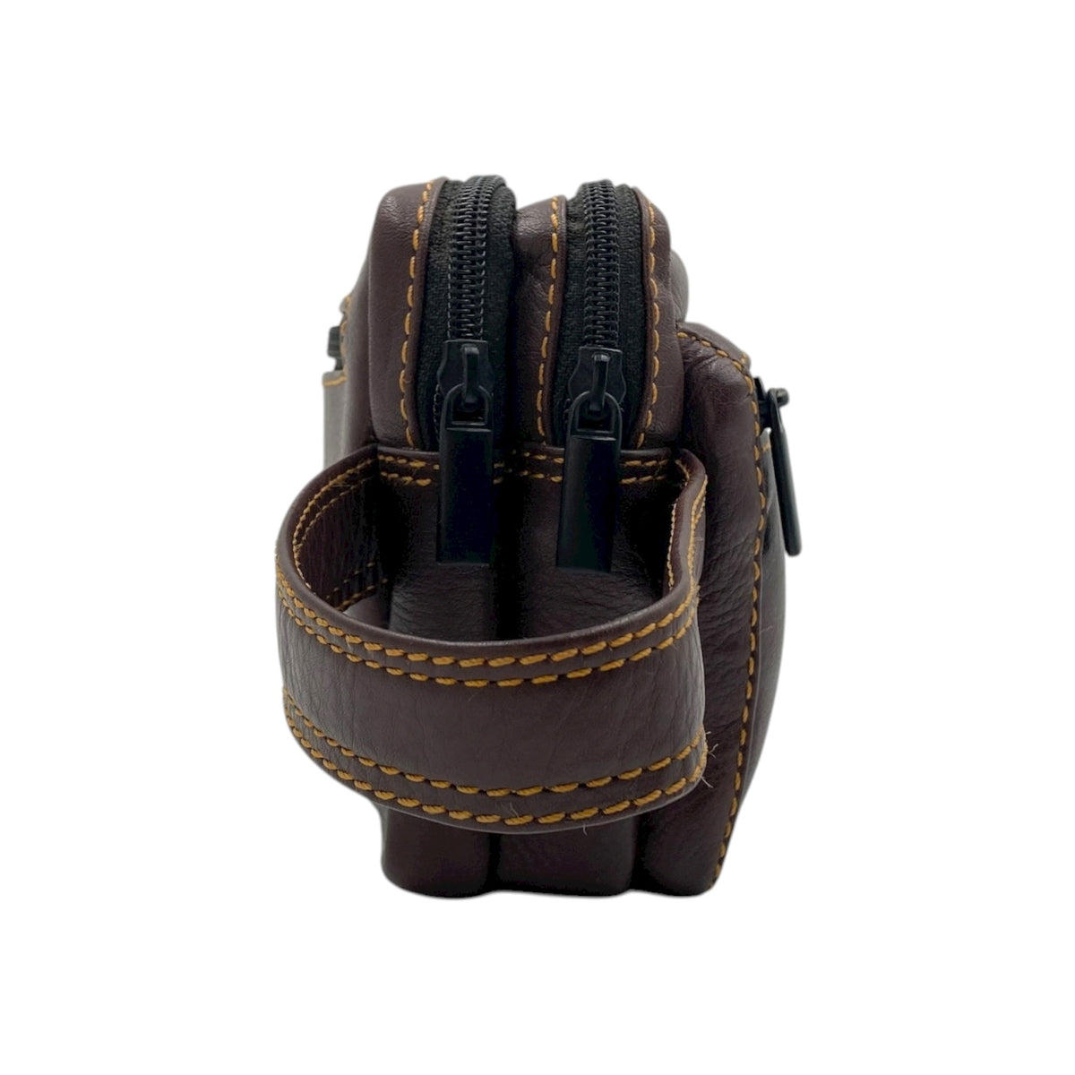 Hand Pouch, Wash Bag, Toiletry, Genuine Leather # 2040SH