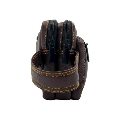 Hand Pouch, Wash Bag, Toiletry, Genuine Leather # 2040SH