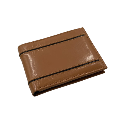 Classic Men's Waterproof Bifold Leather Wallet with Flip ID Window #1728 (D.L.)