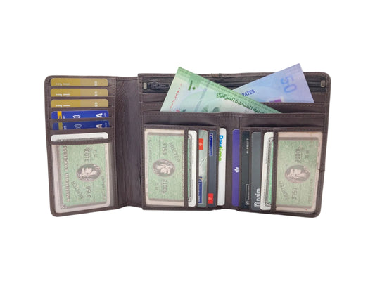 Women's Multi-Color TriFold Leather Wallet  # 1077