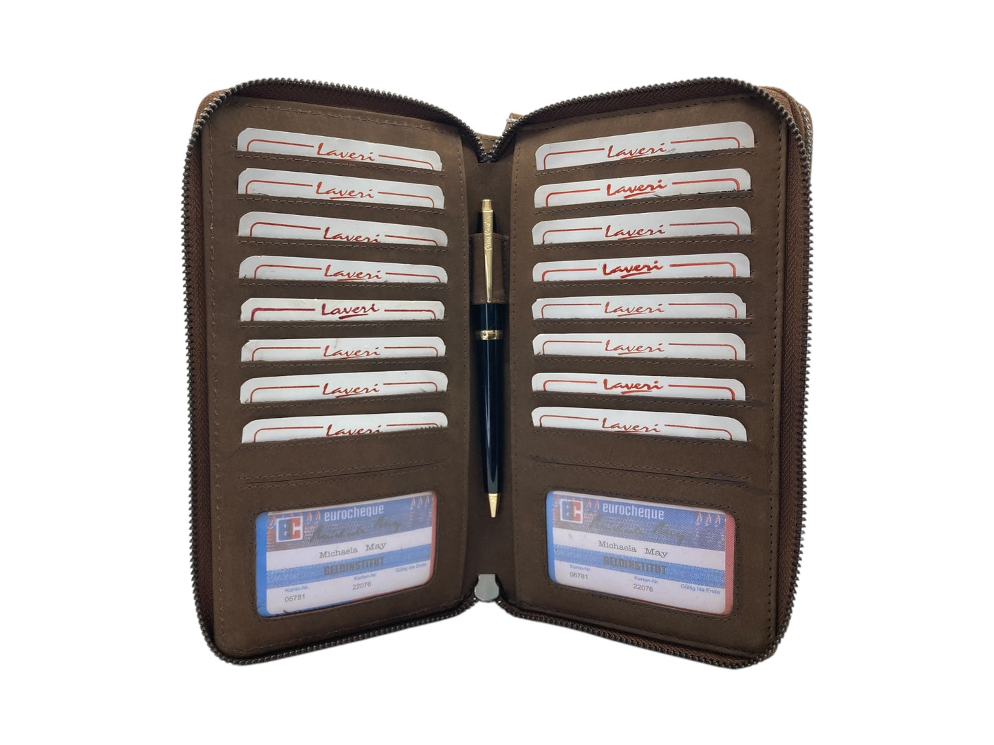 Vintage Premium Leather Family Passport Wallet # 4645