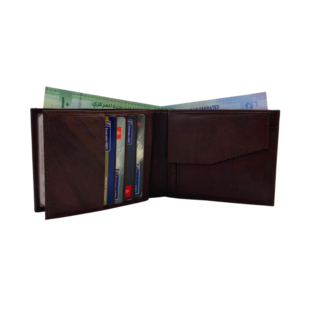 Antq, Smooth Leather Wallet With Inside Leather Lining # 1890C