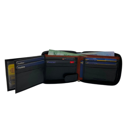 Fullzip leather mens Wallet #1426Z