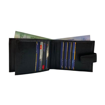 Antq, Smooth Leather Wallet With Inside Leather Lining # 1888L