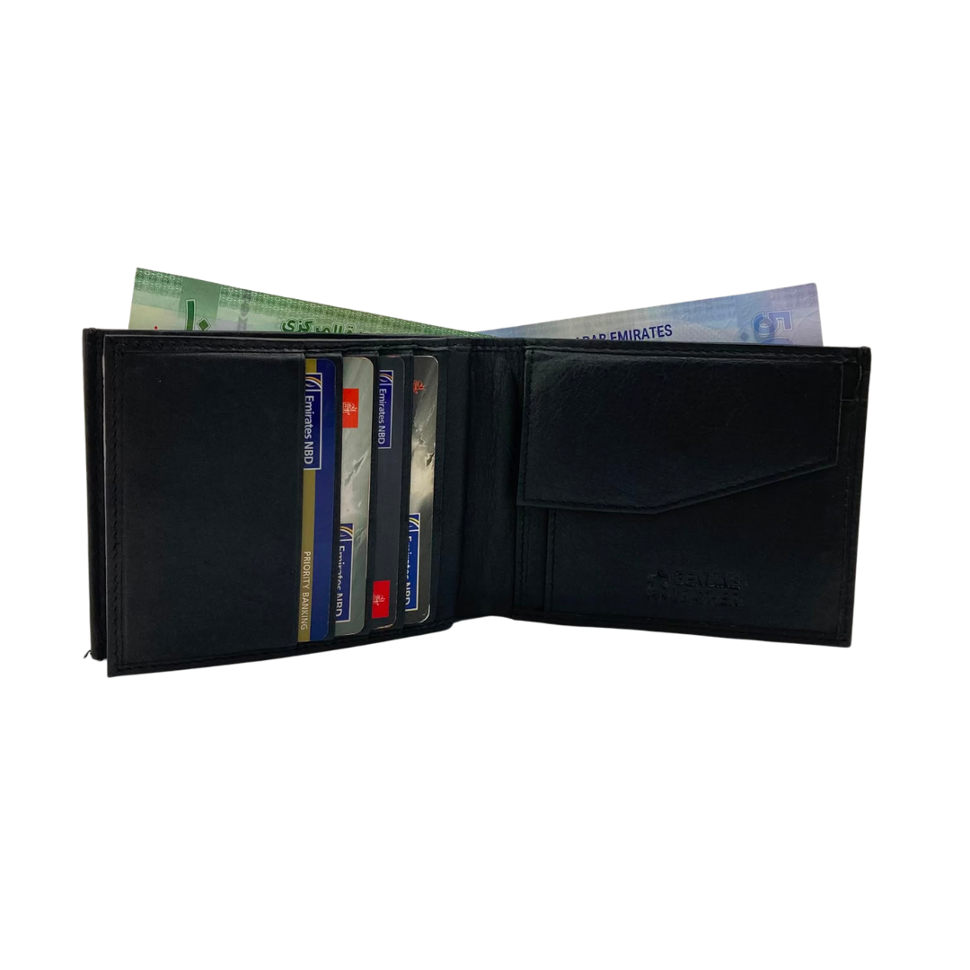 Antq, Smooth Leather Wallet With Inside Leather Lining # 1890C