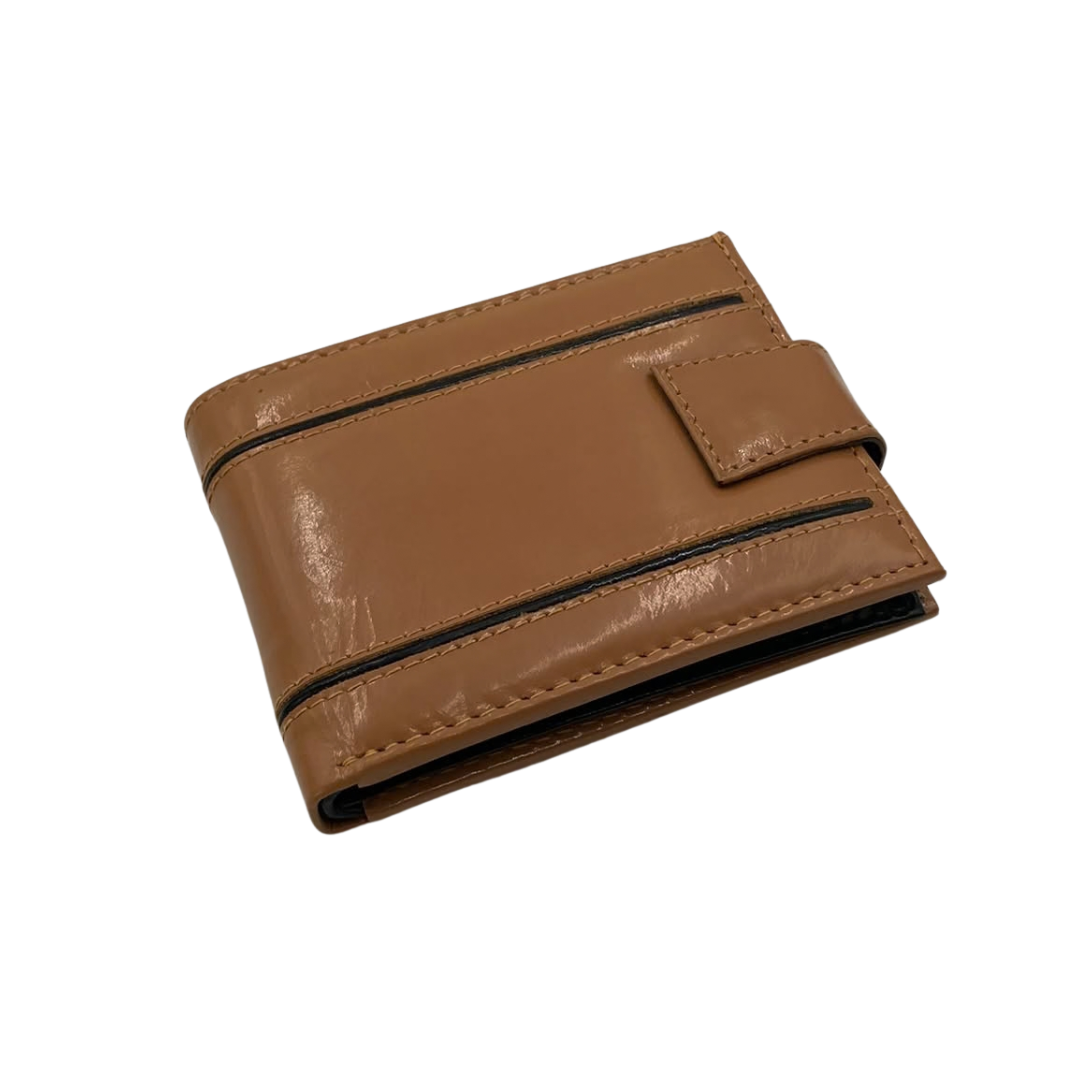 Classic Men's Waterproof Bifold Leather Wallet with Flip ID Window #1729 L (D.L.)