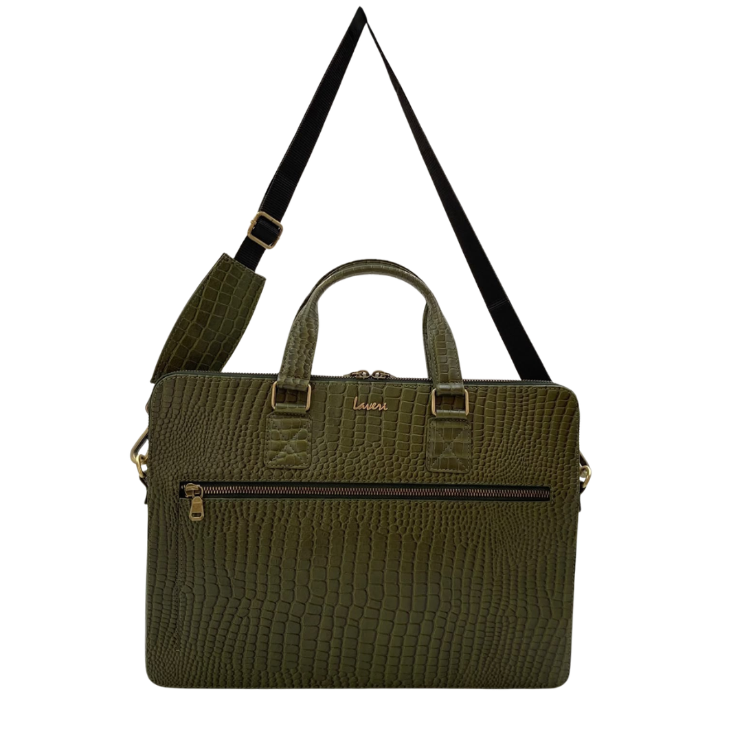 Expandable Leather Laptop Organiser Premium  # 2857S