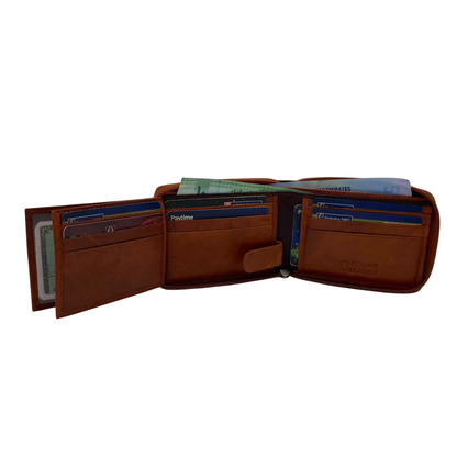Fullzip leather mens Wallet #1756Z