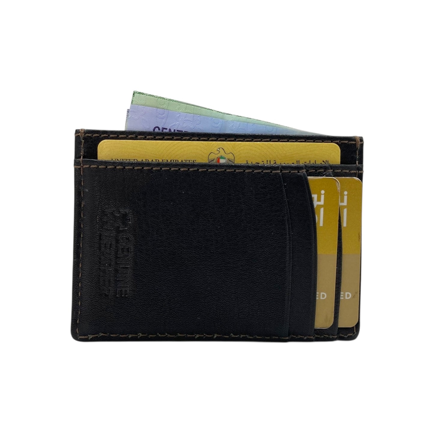 Super Slim Soft Genuine Leather Card Holder, Mini Credit Card Wallet # 1598N