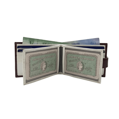 Classic Men's Waterproof Bifold Leather Wallet with Flip ID Window # 892L (C.L.)