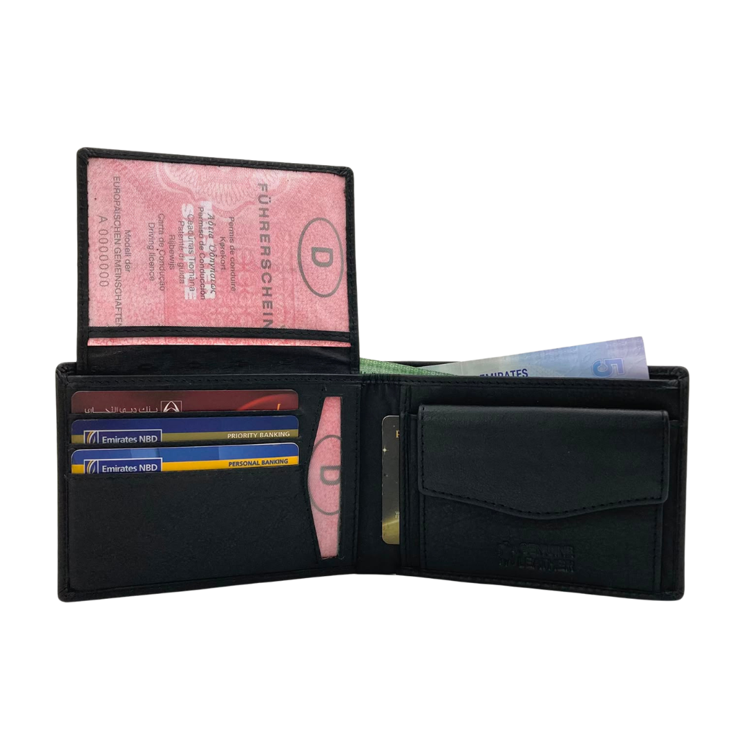 Antq, Smooth Leather Wallet With Inside Leather Lining # 4360