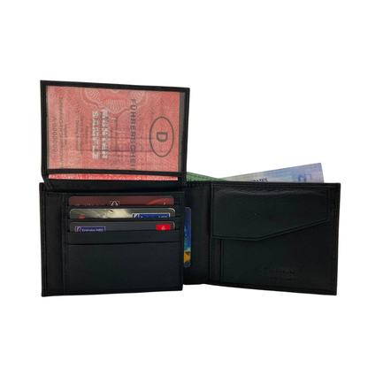 Antq, Smooth Leather Wallet With Inside Leather Lining # 1886C