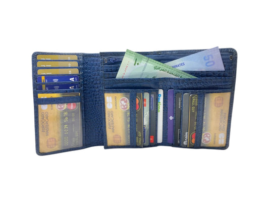 Women's Multi-Color TriFold Leather Wallet  # 1077