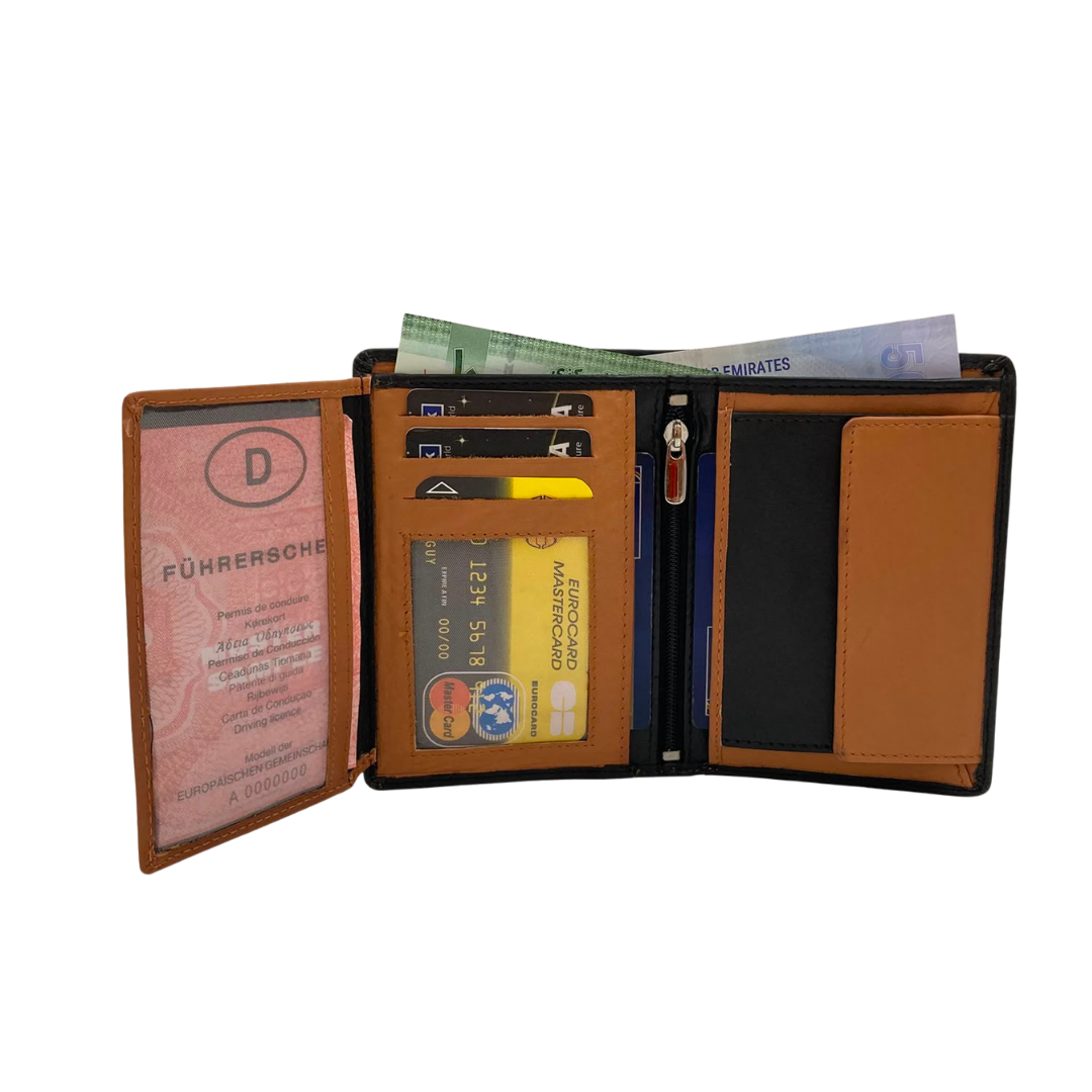 Standing Mens Collection Bi-Fold Wallet # 4020
