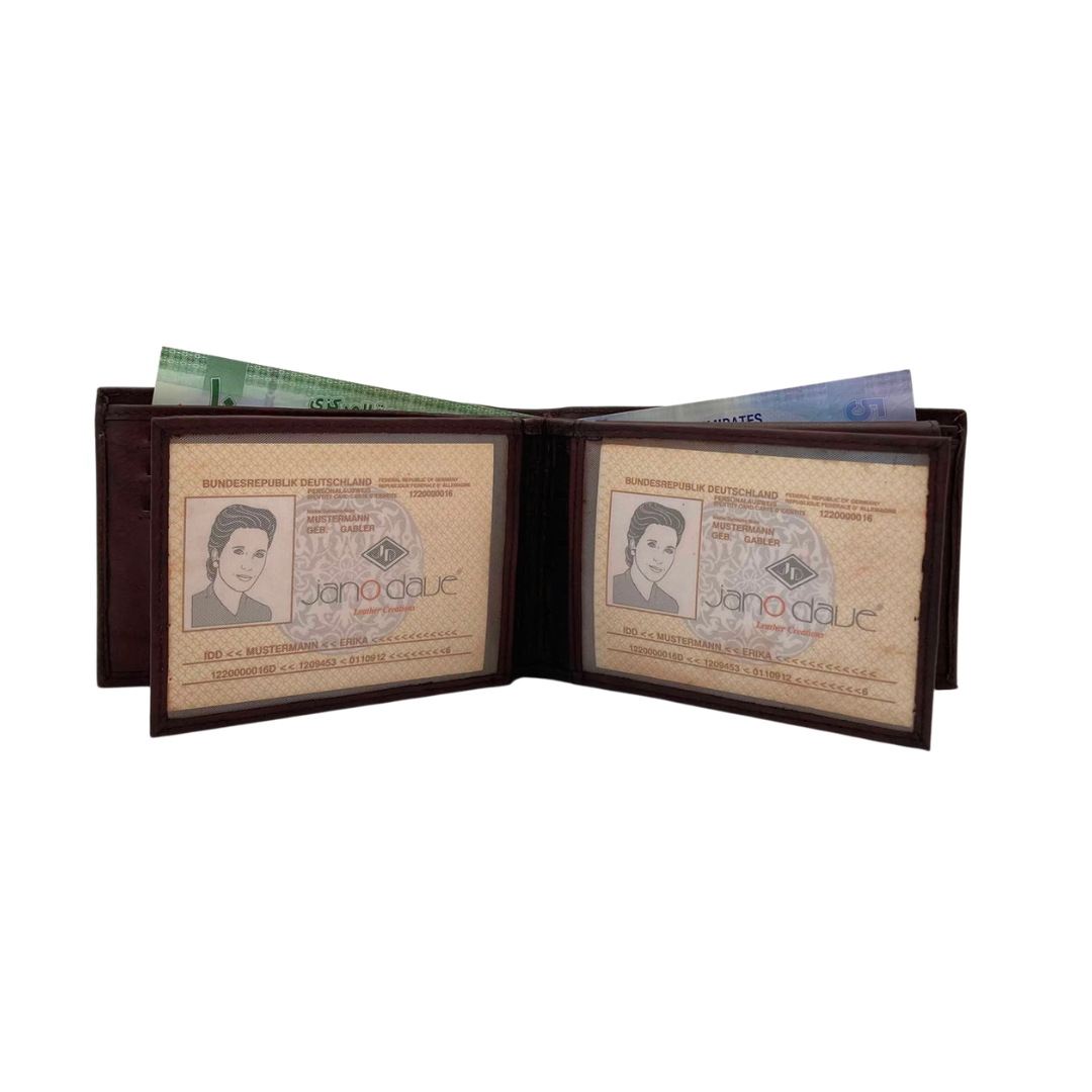 Antq, Smooth Leather Wallet With Inside Leather Lining # JD-690A