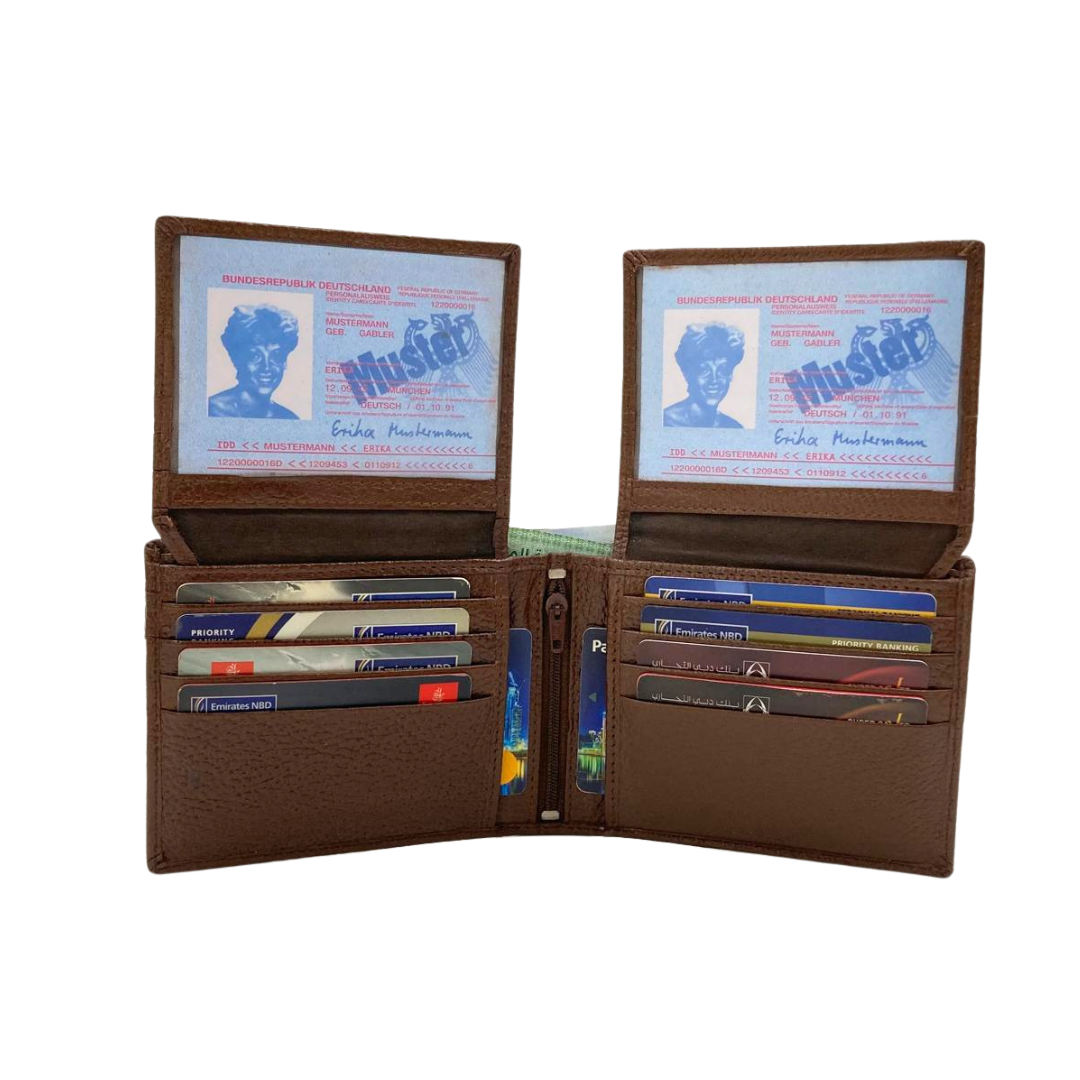 Pebble Texture 8 Card Billfold Wallet # 1244NL
