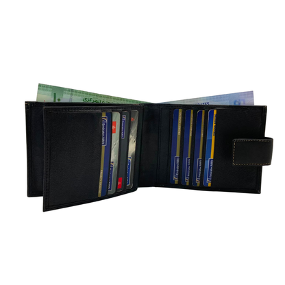 Antq, Smooth Leather Wallet With Inside Leather Lining # 1888L