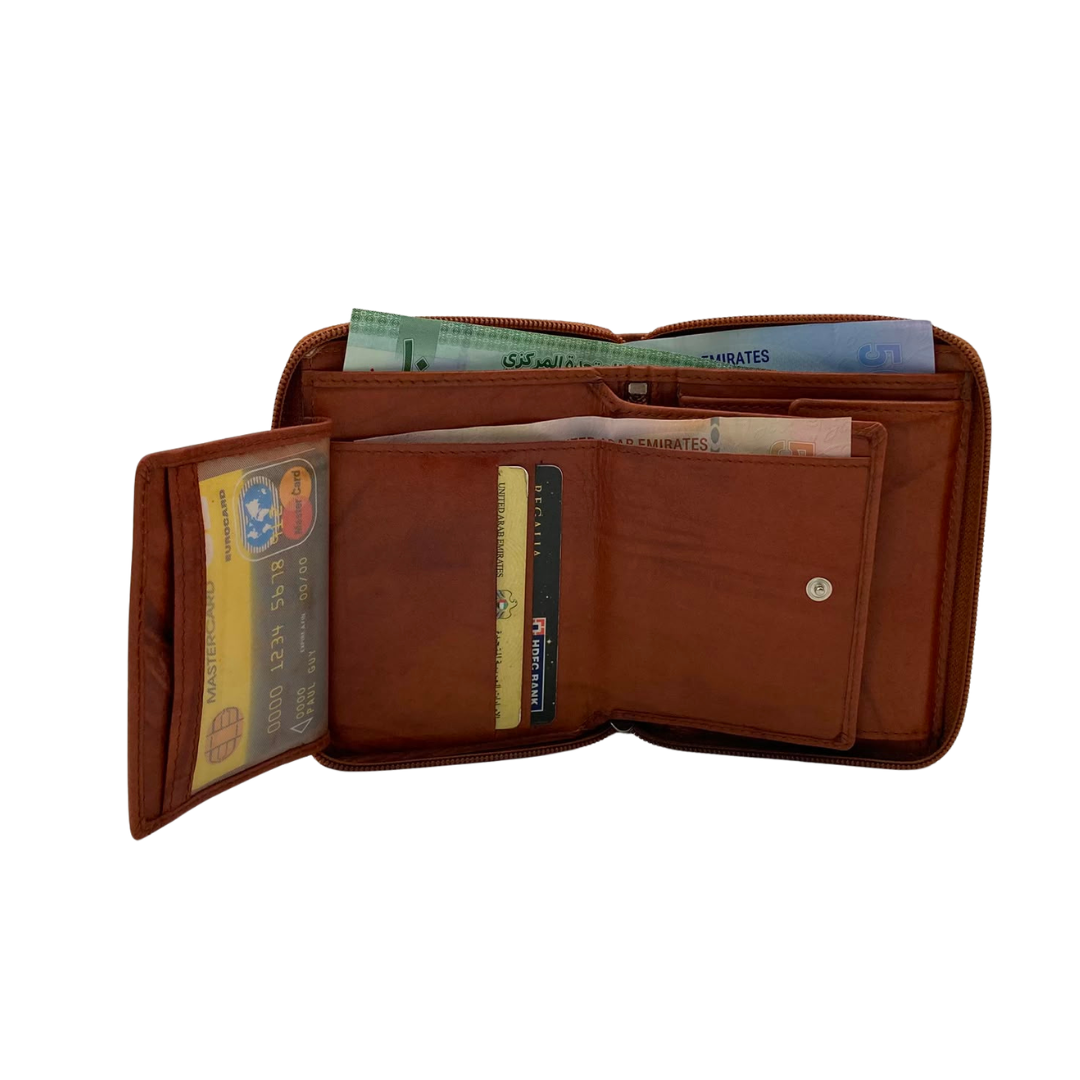 Fullzip leather mens Wallet #4263CZ