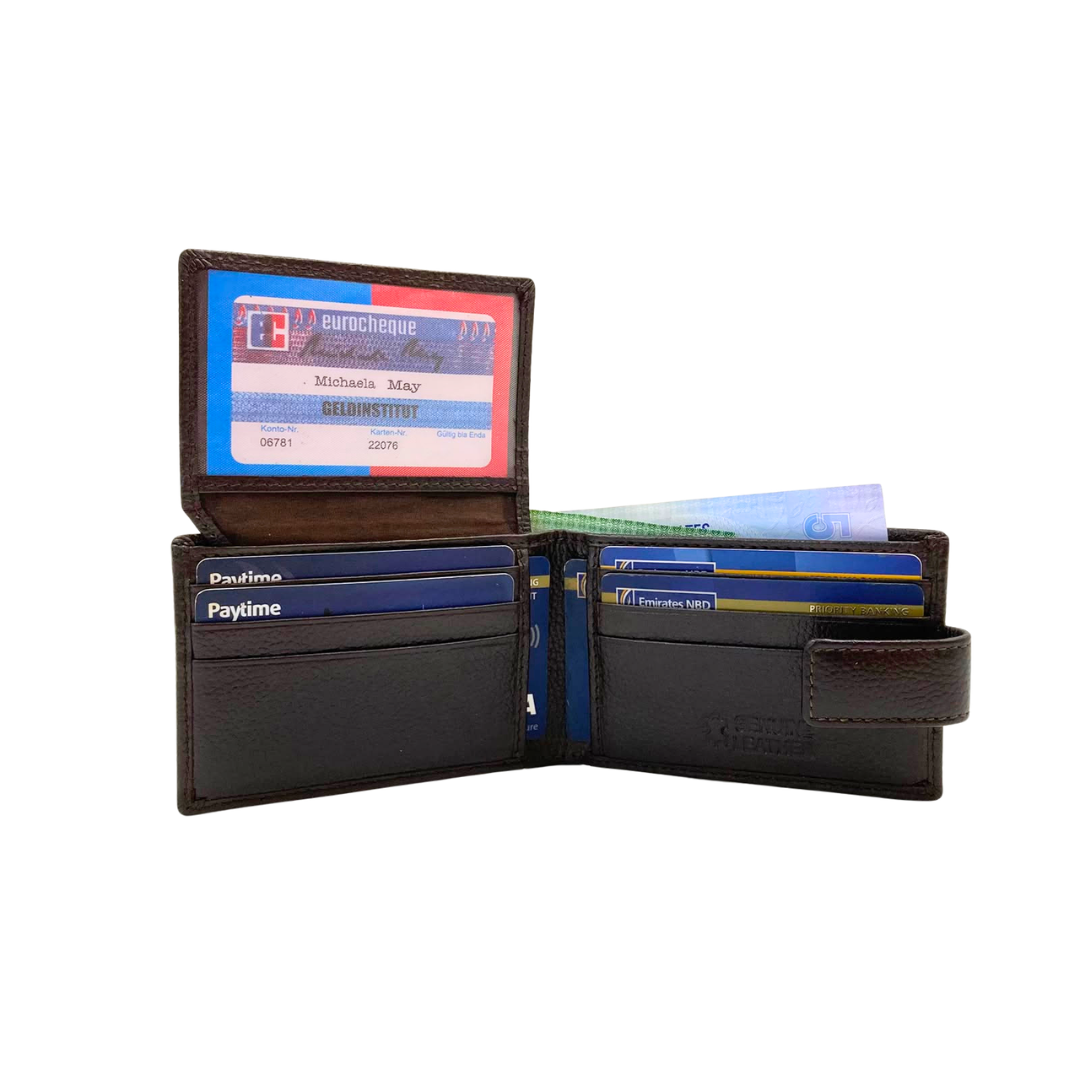 Pebble Texture 8 Card Billfold Wallet # 1020BL