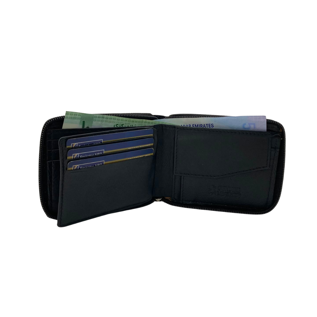 Fullzip leather mens Wallet #1116CZ