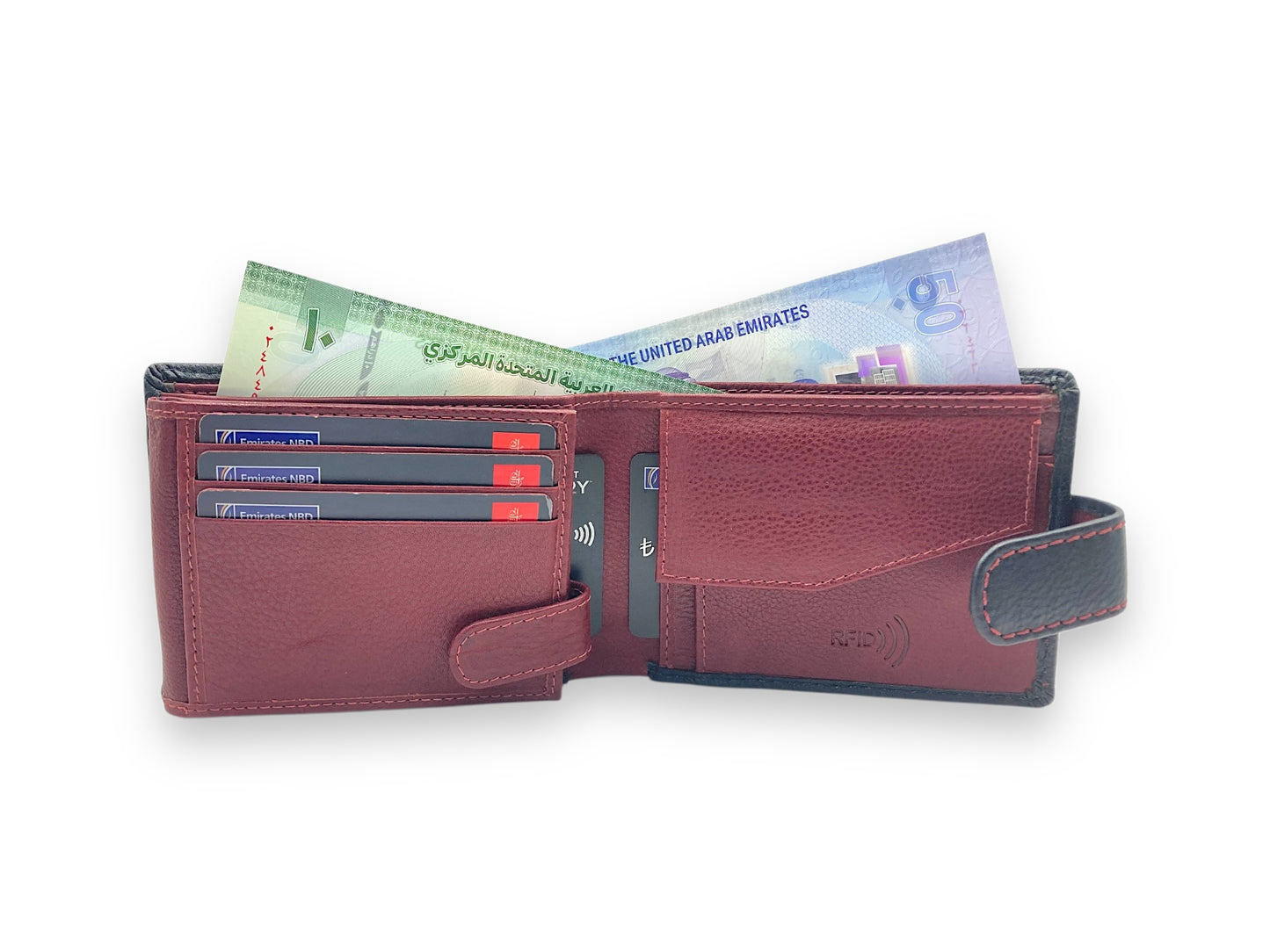 VIP - RFID Multiple Card & Coin, Men's Bifold Wallet, Inside Zip # 1013CPL