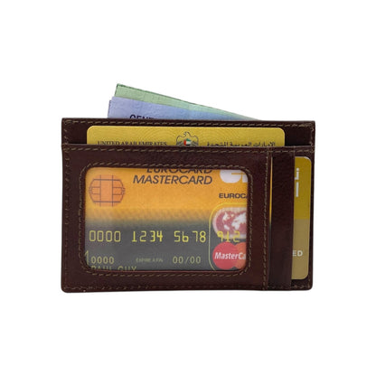 Super Slim Soft Genuine Leather Card Holder, Mini Credit Card Wallet # 1598N PHOTO