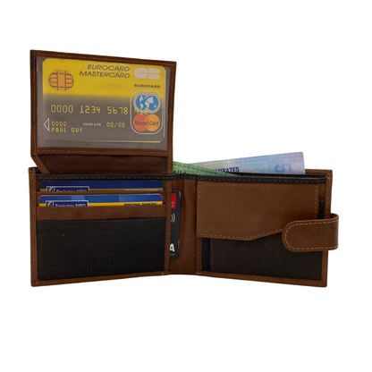 Antq, Smooth Leather Wallet With Inside Leather Lining # 1981CL