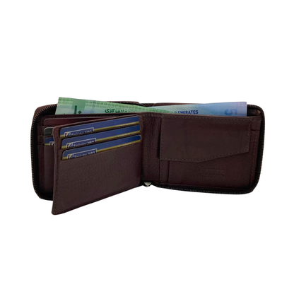 Fullzip leather mens Wallet #1116CZ