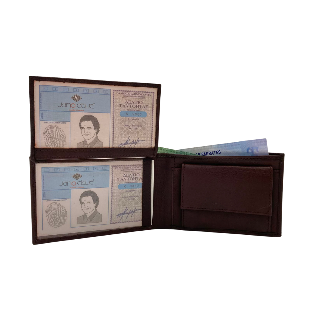 Antq, Smooth Leather Wallet With Inside Leather Lining # JD-1821