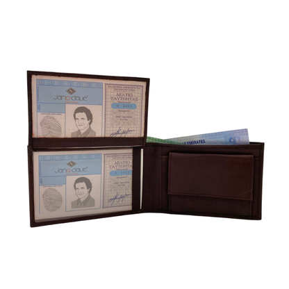Antq, Smooth Leather Wallet With Inside Leather Lining # JD-1821