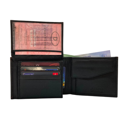 Antq, Smooth Leather Wallet With Inside Leather Lining # 1886C
