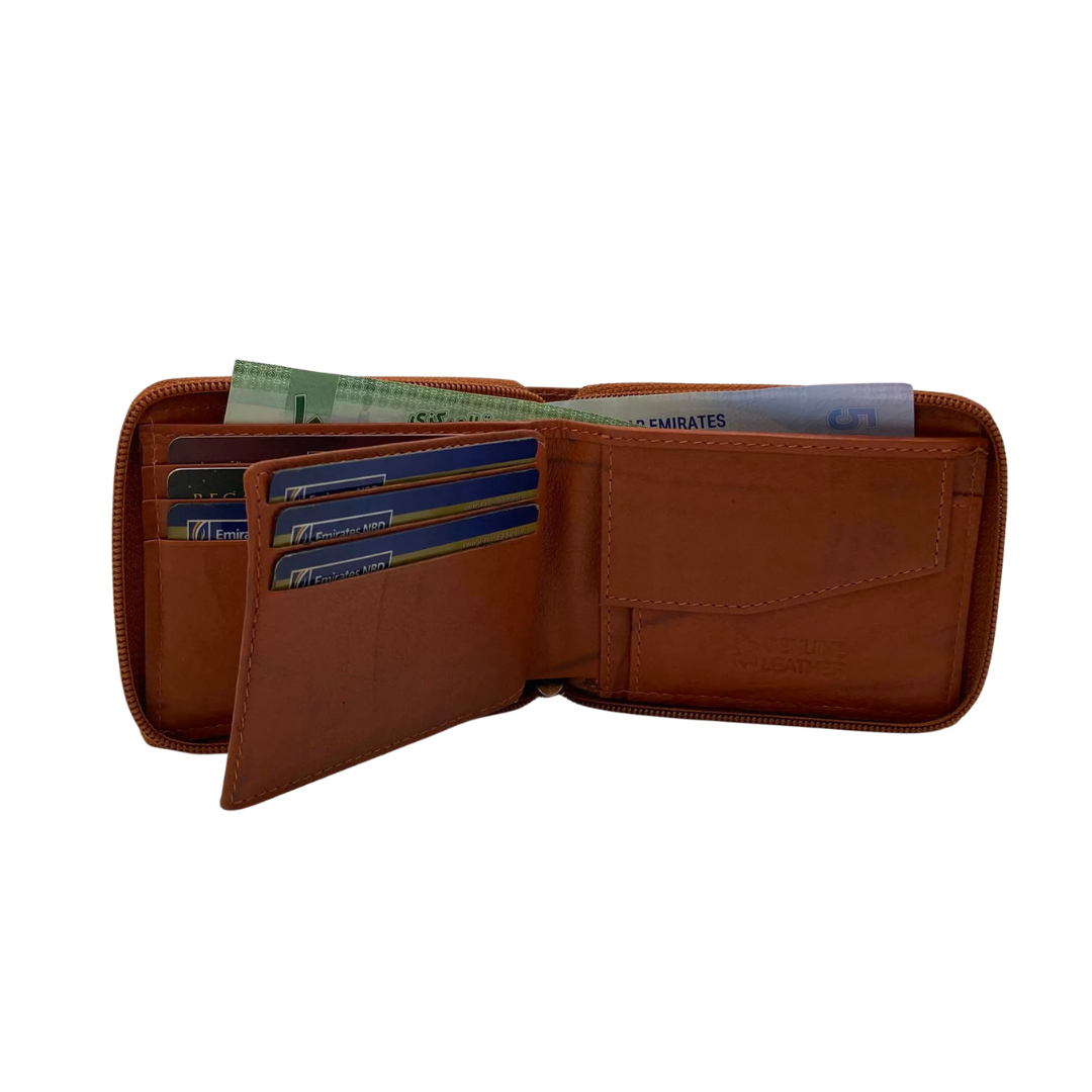 Fullzip leather mens Wallet #1116CZ