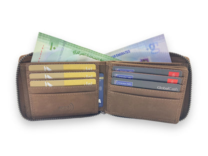 VIP Vintage Men's Fullzip Wallet # RFID 983CZ