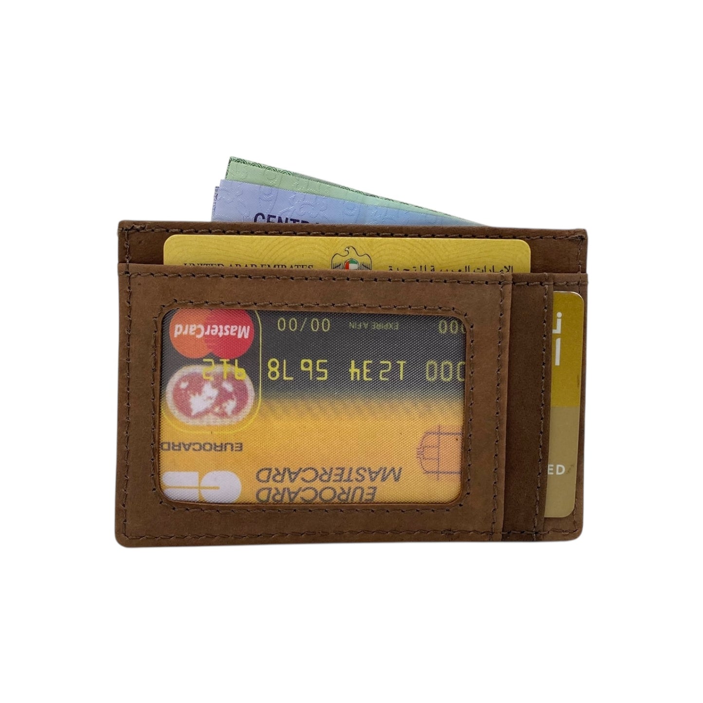 Super Slim Soft Genuine Leather Card Holder, Mini Credit Card Wallet # 1598N PHOTO