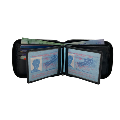 Fullzip leather mens Wallet #1406CZ