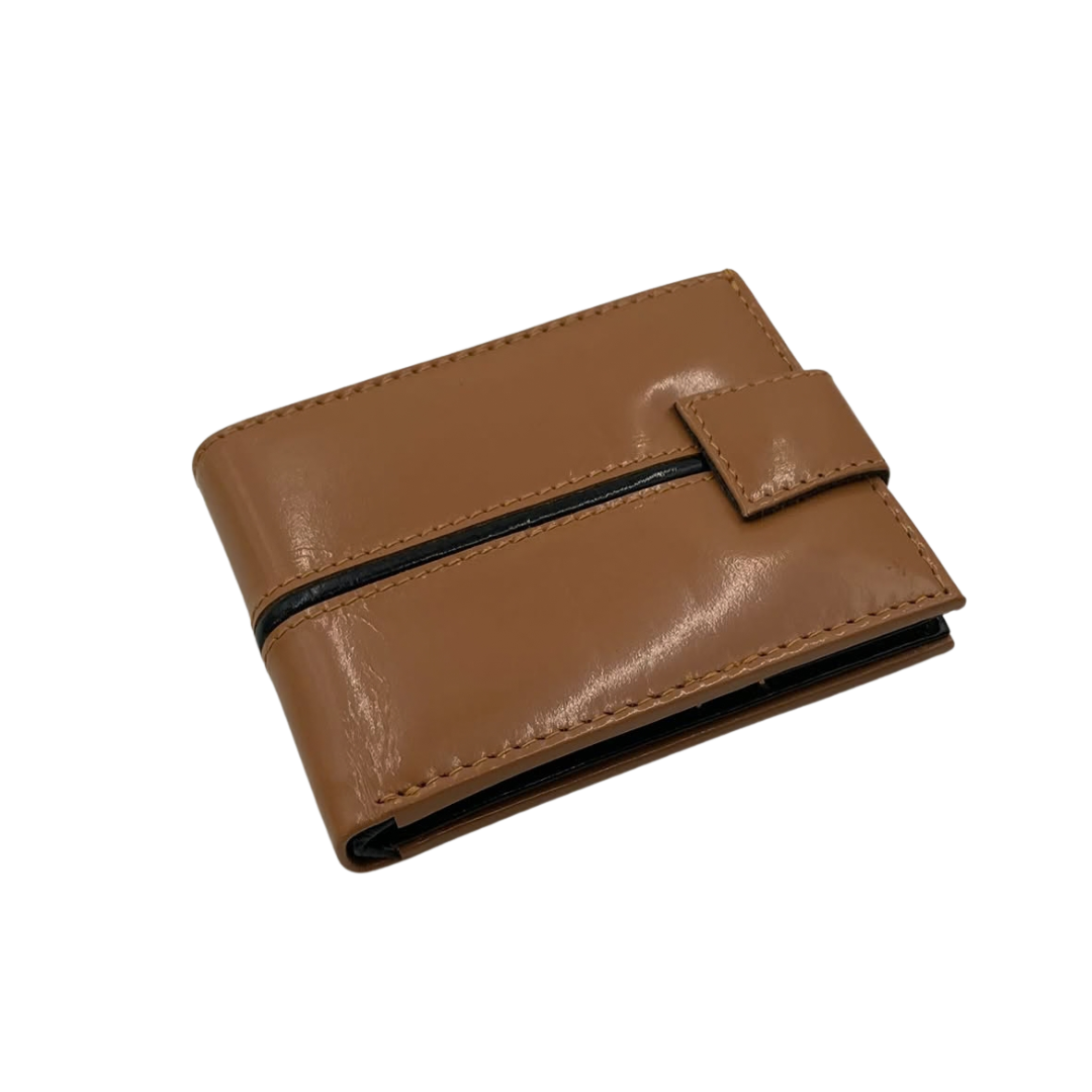 Classic Men's Waterproof Bifold Leather Wallet with Flip ID Window #1729 L (C.L.)