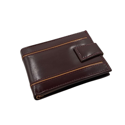 Classic Men's Waterproof Bifold Leather Wallet with Flip ID Window #1728L (D.L.)