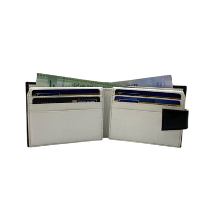 Classic Men's Waterproof Bifold Leather Wallet with Flip ID Window #1729 L