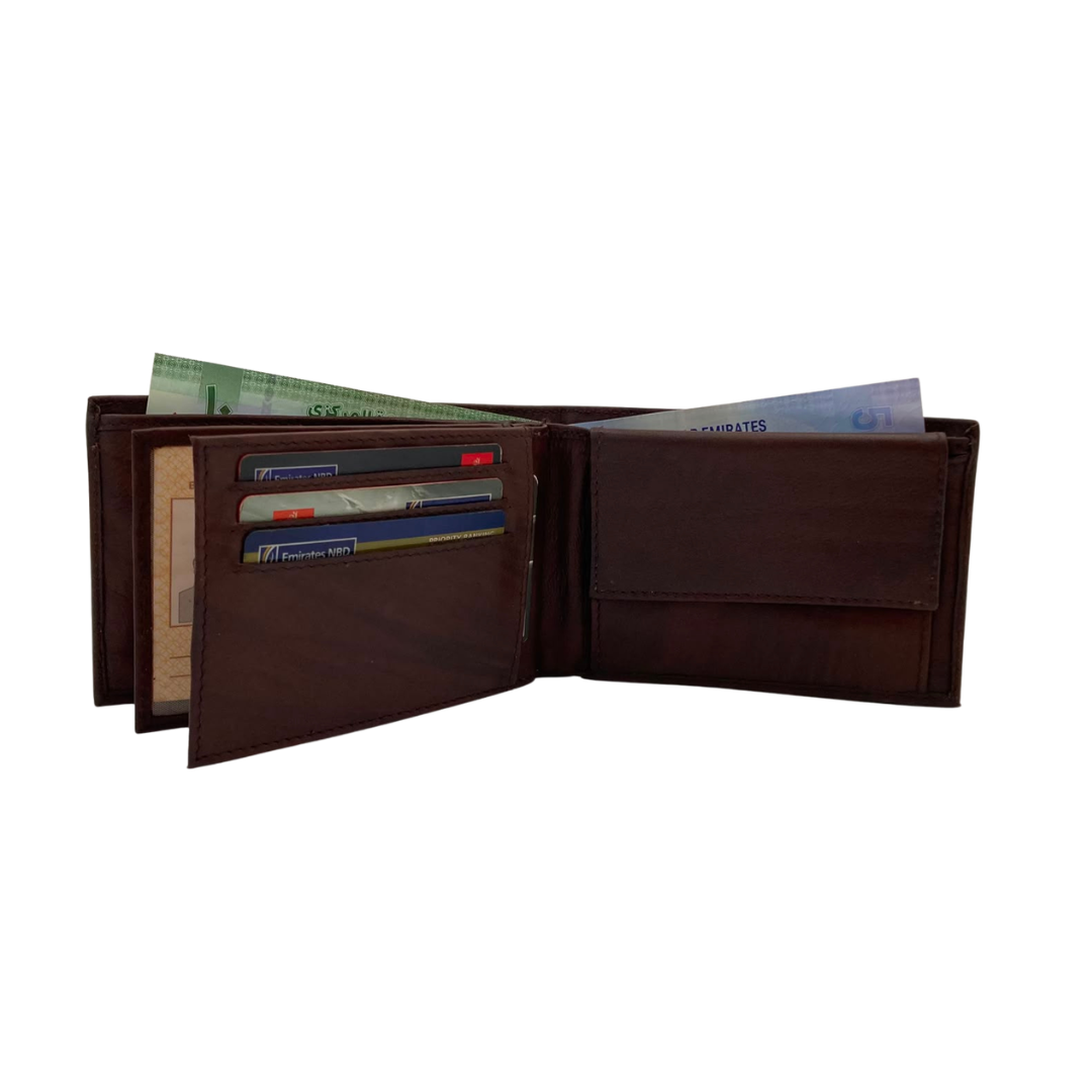 Antq, Smooth Leather Wallet With Inside Leather Lining # JD-690A