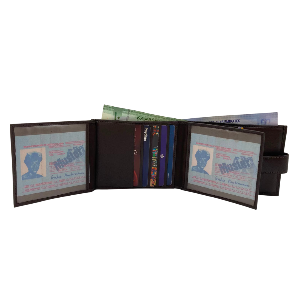 Antq, Smooth Leather Wallet With Inside Leather Lining # 1888L