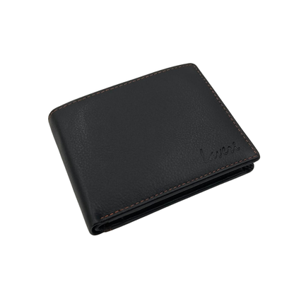 Mens Genuine Leather Mens wallet Leather Lined Bi fold Wallet For Men # 1250C