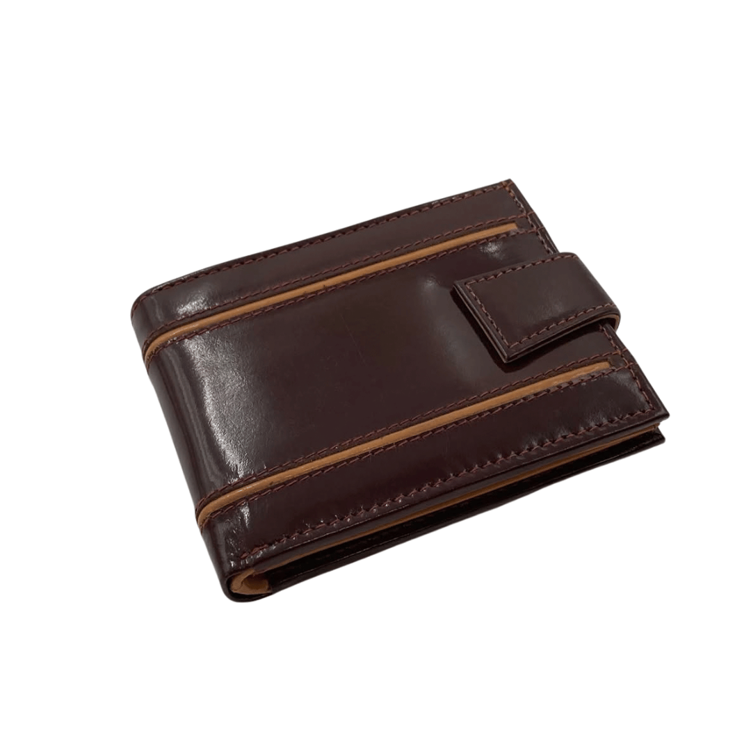 Classic Men's Waterproof Bifold Leather Wallet with Flip ID Window # 892L (D.L.)