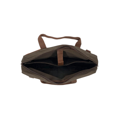 Ultra Light Canves and  Leather Laptop Bag # M-04